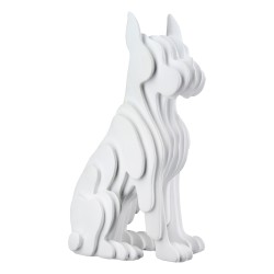 Figure Dog Synthetic Resin White 8X12X22Cm 8X12X22Cm