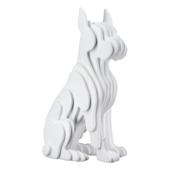 Figure Dog Synthetic Resin White 8X12X22Cm 8X12X22Cm