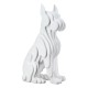 Figure Dog Synthetic Resin White 8X12X22Cm 8X12X22Cm
