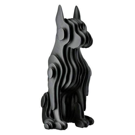 Figure Dog Synthetic Resin Black 13X15X29Cm 13X15X29Cm