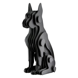 Figure Dog Synthetic Resin Black 13X15X29Cm 13X15X29Cm