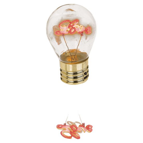 Φωτιστικό Επιτραπέζιο LED Λάμπα Πυρακτώσεως Με Κείμενο ‘Love’ Επαναφορτιζόμενο 12x7cm