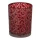 Φανάρι κυλινδρικό μοτίβο καρδιάς γυάλινα σκεύη κόκκινο D10X13Cm D10X13Cm