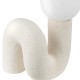 Επιτραπέζιο Φωτιστικό Organic Ceramic Beige White 18X17X30Cm 18X17X30Cm