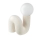 Επιτραπέζιο Φωτιστικό Organic Ceramic Beige White 18X17X30Cm 18X17X30Cm