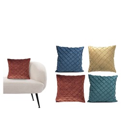 Μαξιλάρι Με Φερμουάρ Βελούδο 45x45cm Σε 4 Χρώματα