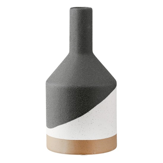 Βάζο Λαιμού Κεραμικό Μαύρο D10X21Cm D10X21Cm Βάζο Λαιμού Κεραμικό Μαύρο D10X21Cm D10X21Cm