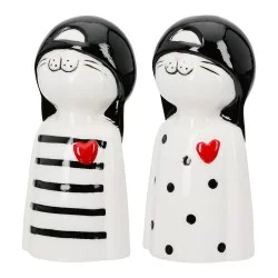 Figure Cat Porcelain White 2 Assorted 6X5X12Cm 6X5X12Cm