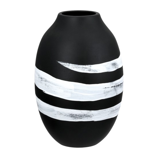 Βάζο Στρογγυλό Κεραμικό Μαύρο D14X21Cm D14X21Cm Βάζο Στρογγυλό Κεραμικό Μαύρο D14X21Cm D14X21Cm