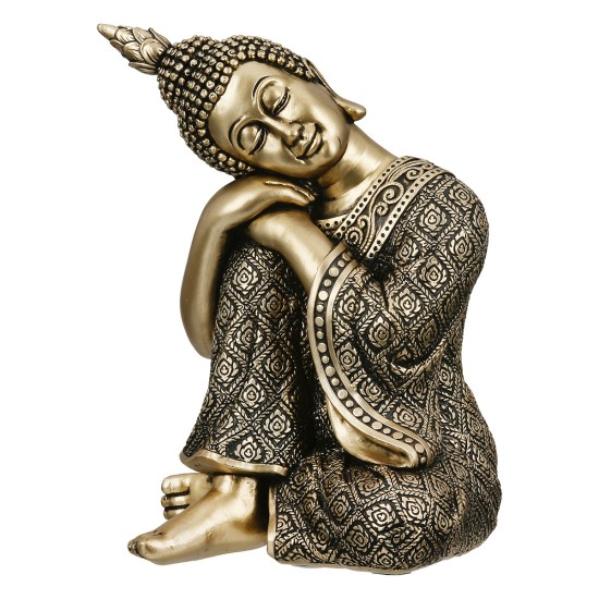 Figure Buddha Synthetic Resin Χρυσόχρωμο 10X10X17Cm 10X10X17Cm Figure Buddha Synthetic Resin Χρυσόχρωμο 10X10X17Cm 10X10X17Cm