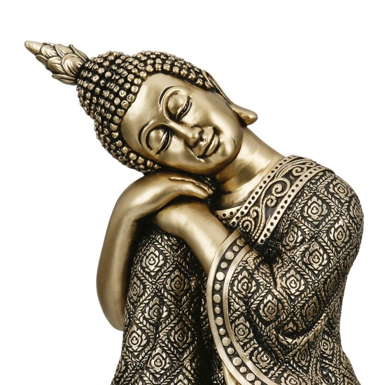 Figure Buddha Synthetic Resin Χρυσόχρωμο 10X10X17Cm 10X10X17Cm Figure Buddha Synthetic Resin Χρυσόχρωμο 10X10X17Cm 10X10X17Cm