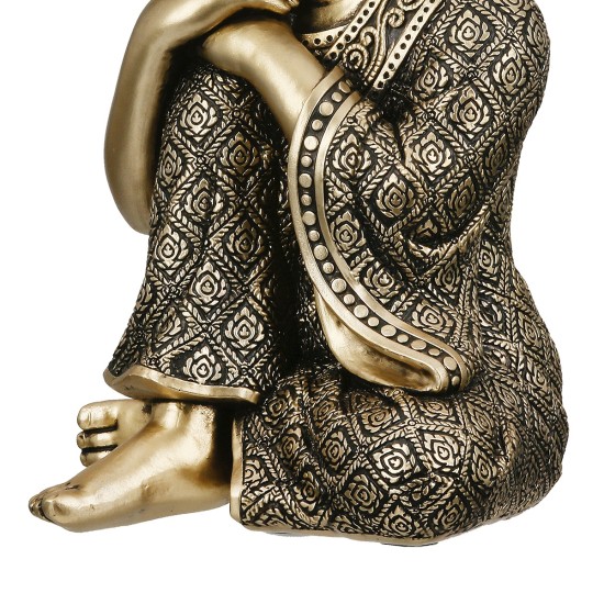 Figure Buddha Synthetic Resin Χρυσόχρωμο 10X10X17Cm 10X10X17Cm Figure Buddha Synthetic Resin Χρυσόχρωμο 10X10X17Cm 10X10X17Cm