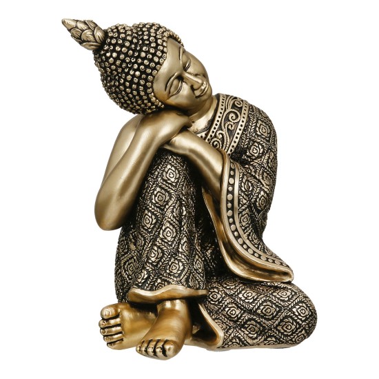 Figure Buddha Synthetic Resin Χρυσόχρωμο 10X10X17Cm 10X10X17Cm Figure Buddha Synthetic Resin Χρυσόχρωμο 10X10X17Cm 10X10X17Cm