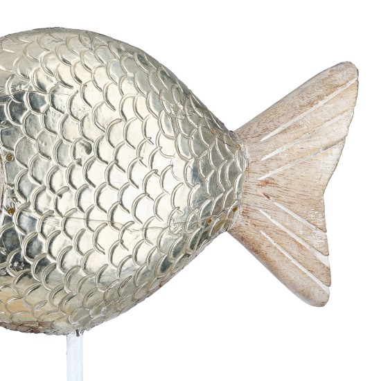 Stand Relief Fish Mango Wood Φυσικά Χρώματα 21X7X25Cm 21X7X25Cm Stand Relief Fish Mango Wood Φυσικά Χρώματα 21X7X25Cm 21X7X25Cm