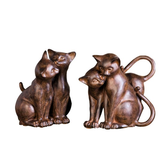 Φιγούρα Cat Πολυρεζίνη Brown PU Pcs. Assorted H. 18 cm