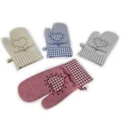 Γάντι με Κέντημα Πολύχρωμο/Ύφασμα 16x30CM Σε 4 Χρώματα
