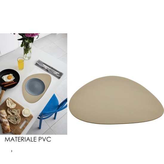 Σουπλά Ανθρακί/Beige PVC 39.5x33.5cm Σουπλά Ανθρακί/Beige PVC 39.5x33.5cm