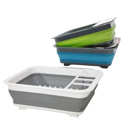 Στεγνωτήρας Πιάτων Πτυσσόμενος Πλαστικό/Σιλικόνη 31.5x36.5x13cm Σε 3 Χρώματα