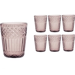 Σετ Ποτήρια Ροζ Γυαλί 30cl 6Τμχ