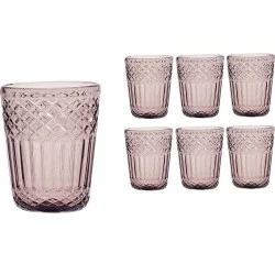 Σετ Ποτήρια Ροζ Γυαλί 30cl 6Τμχ
