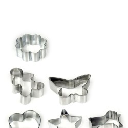 Φορμάκια Για Μπισκότα Διάφορα Σχήματα Μέταλλο Σετ 6Τμχ