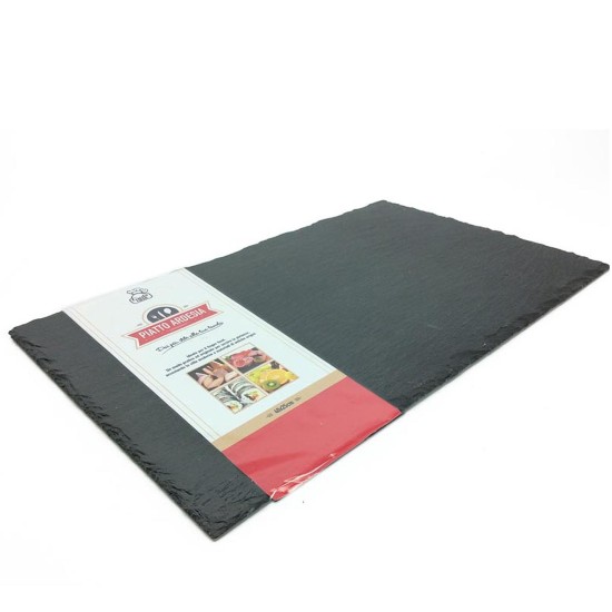 Δίσκος Σερβιρίσματος Αλλαντικών/Τυριών Μαύρο Πέτρα 40x25cm