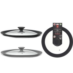 Καπάκι Trio γυαλί/σιλικόνη Φ28/30/32cm 2Τμχ Σε 2 Σχέδια Καπάκι Trio γυαλί/σιλικόνη Φ28/30/32cm 2Τμχ Σε 2 Σχέδια
