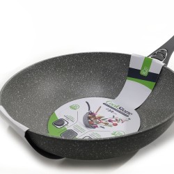 Γουόκ Αντικολλητικό Αλουμινίου Με Επίστρωση Stone Λαβή Soft-Touch Φ32cm