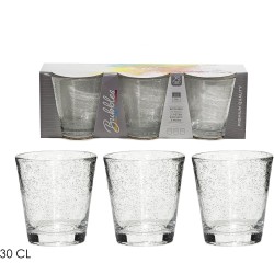 Ποτήρια Διαφανές Γυαλί Φυσητό 30cl 3Τμχ