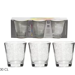 Ποτήρια Διαφανές Γυαλί Φυσητό 30cl 3Τμχ