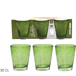 Ποτήρια Πράσινο Γυαλί 30cl 3Τμχ