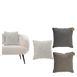 Μαξιλάρι Με Φερμουάρ 45x45cm Σε 3 Χρώματα