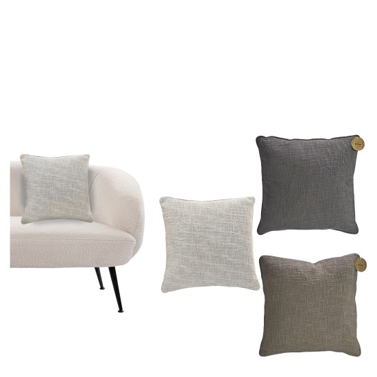 Μαξιλάρι Με Φερμουάρ 45x45cm Σε 3 Χρώματα