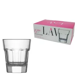 Ποτήρι Σφηνάκι Διαφανές Γυαλί 45ml Σετ 6Τμχ