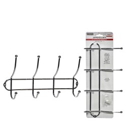 Κρεμάστρα Τοίχου 8 Θέσεων Χρώμιο 35x6x18cm