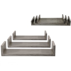 Σετ Ράφια Γκρι Δρυς 60x15.5x8cm/50x15.5x8cm/40x15.5x8cm 3Τμχ Σετ Ράφια Γκρι Δρυς 60x15.5x8cm/50x15.5x8cm/40x15.5x8cm 3Τμχ