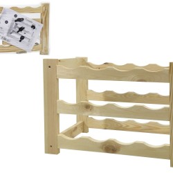 Μπουκαλοθήκη 12 Θέσεων Φυσικό Ξύλο 49x23x36cm Μπουκαλοθήκη 12 Θέσεων Φυσικό Ξύλο 49x23x36cm
