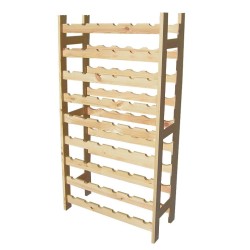 Μπουκαλοθήκη 54 Θέσεων Φυσικό Ξύλο 63x27x120cm