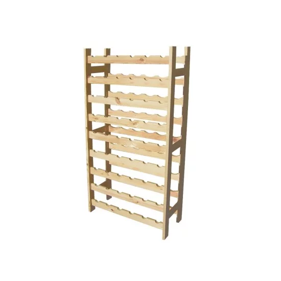 Μπουκαλοθήκη 54 Θέσεων Φυσικό Ξύλο 63x27x120cm Μπουκαλοθήκη 54 Θέσεων Φυσικό Ξύλο 63x27x120cm