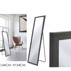 Καθρέφτης μαύρο/ξύλινο 44x154cm