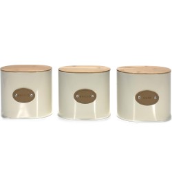 Δοχείο λευκό/ξύλινο 15x11x13cm 3Τμχ Σε 3 Σχέδια Δοχείο λευκό/ξύλινο 15x11x13cm 3Τμχ Σε 3 Σχέδια