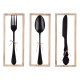 Wall Relief "Vintage Cutlery" Μέταλλο Μαύρο PU Pcs. Assorted 30x3x80cm Wall Relief "Vintage Cutlery" Μέταλλο Μαύρο PU Pcs. Assorted 30x3x80cm