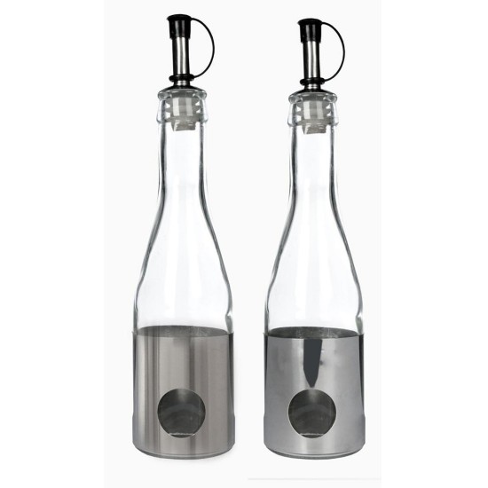 Φιάλη Λαδιού/Ξυδιού Μεταλλικό Πώμα Διάφανο Γυαλί 190ml