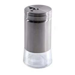 Αλατιέρα Με Οθόνη Ένδειξης Στάθμης Inox/Διάφανο Μέταλλο/Γυαλί 80ml Υ11cm