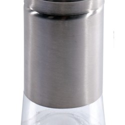 Αλατιέρα Με Οθόνη Ένδειξης Στάθμης Inox/Διάφανο Μέταλλο/Γυαλί 80ml Υ11cm