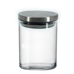 Δοχείο Με Μεταλλικό Πώμα Διάφανο Γυαλί 800ml