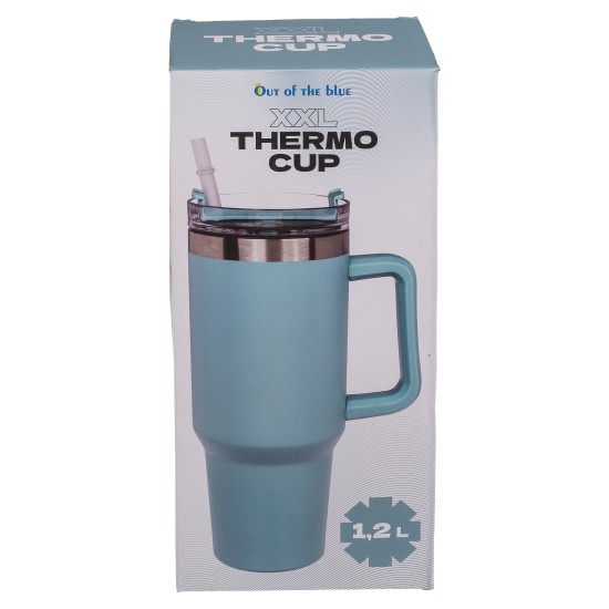Θέρμος XXL 1.2lt Με Ενσωματωμένο Καλαμάκι Μπλε