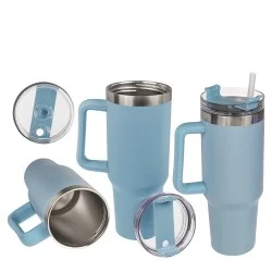 Θέρμος XXL 1.2lt Με Ενσωματωμένο Καλαμάκι Μπλε