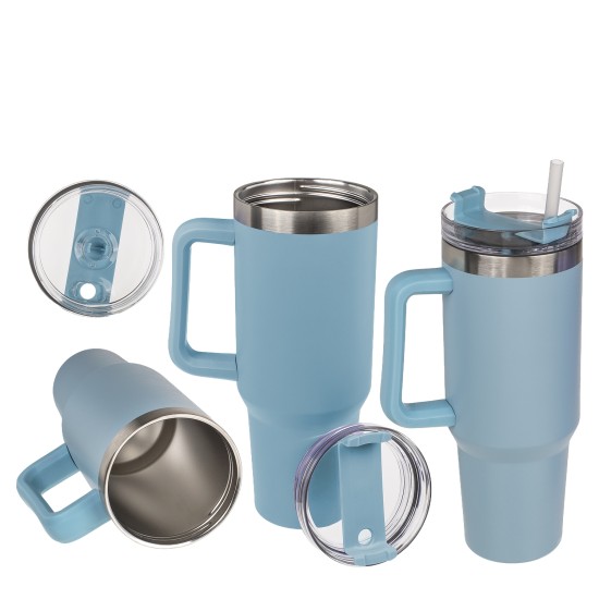 Θέρμος XXL 1.2lt Με Ενσωματωμένο Καλαμάκι Μπλε