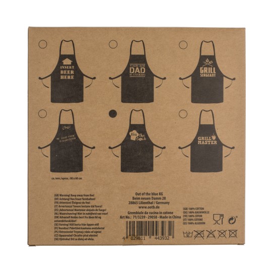 Ποδιά Κουζίνας ‘Cook & Grill’ Μαύρο Βαμβακερό 80x60cm Σε 6 Σχέδια Ποδιά Κουζίνας ‘Cook & Grill’ Μαύρο Βαμβακερό 80x60cm Σε 6 Σχέδια